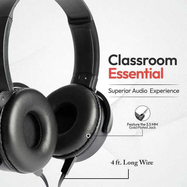 Alt view image 3 of 5 - Bulk Headphones for Classroom, 12 Pack Durable Wired School Headphones for Students. Teacher Must Haves Supplies from Elementary to College (Mixed Color)