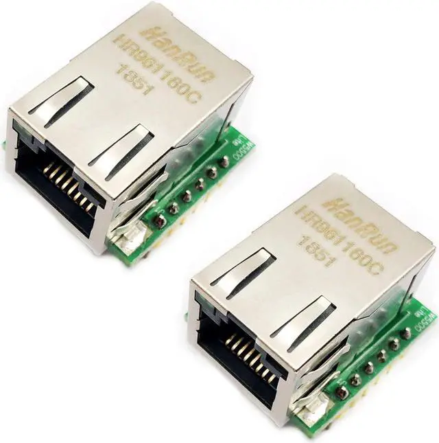 Main image of FainWan 2PCS USR-ES1 W5500 Chip New SPI to LAN Ethernet Converter TCP/IP Module Compatible with Ar-duino