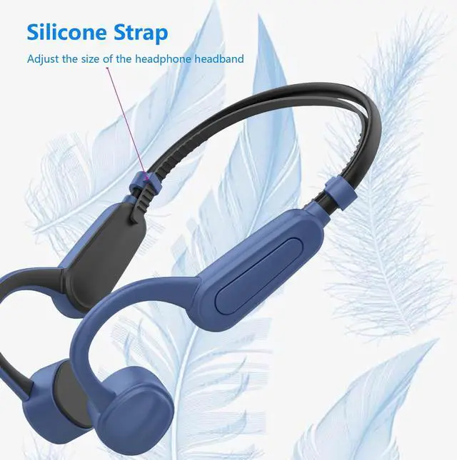 Alt view image 5 of 5 - Sudroid Bluetooth Waterproof Headphones Wireless, Bone Conduction Headphones Hi-Fi Stereo Sound Neckband Open Ear Headset for Swimming Cycling Running Gym, Black