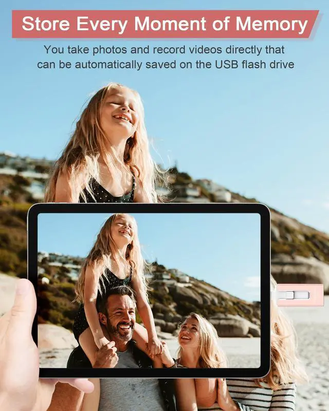 Alt view image 5 of 5 - USB Flash Drive 512GB, Photo Stick Memory External Data Storage Thumb Drive Compatible for Phone, Pad, Android, PC and More Devices (Pink)