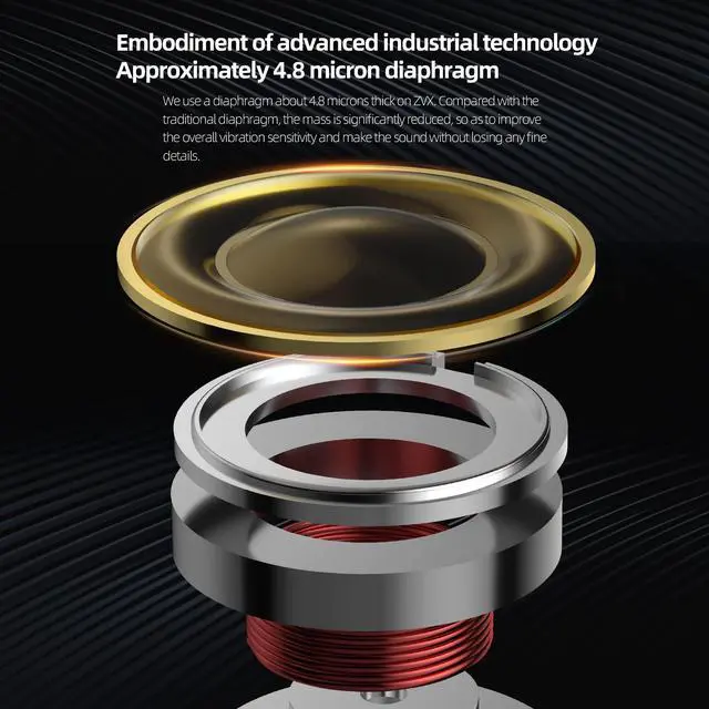 Alt view image 4 of 5 - KZ ZVX in Ear Monitor Earphones for Singers Musician HiFi IEM Earbuds Wired,10mm Dual Cavity Super Linear Dynamic Driver,Professional Sound Isolating Earphones with Metal Shell 2 Pin Detachable Cable