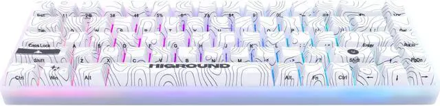 Main image of Higround Trailhead 65% Mechanical USB Wired Gaming Keyboard, TTC Linear Custom Switches, Programable RGB, Hot-Swappable, Deep Thock Creamy Sounding PC Keyboard, Pre-lubed (SNOWSTONE)