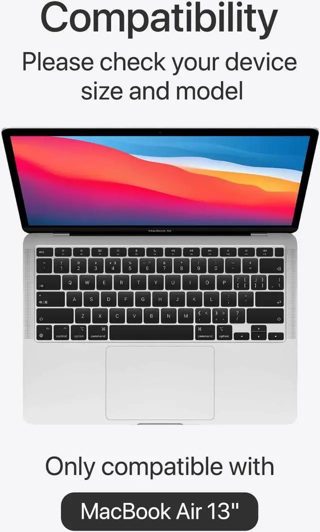 Alt view image 5 of 5 - homy Anti-Blue Light Screen Protector Kit [2-Pack] for MacBook Air 13 inch Film 2017-2023 or Earlier. Bonus: Ultra-Thin TPU Keyboard Cover & Web Camera Sliding Cover. Eye Protection for A1369 A1466
