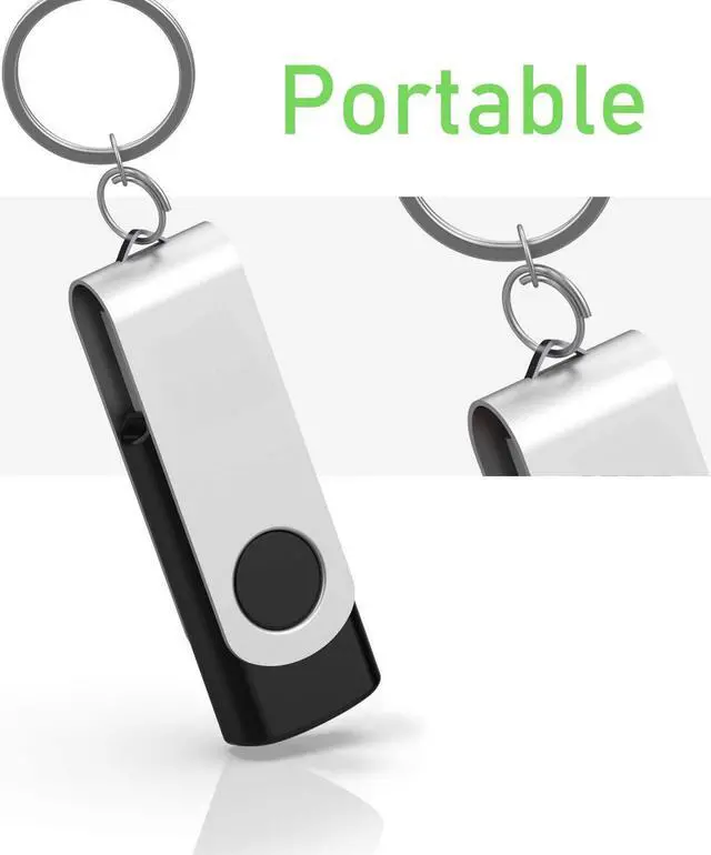 Alt view image 2 of 5 - Flash Drive 64GB 5 Pack USB 2.0 Swivel Thumb Drives - Mixed Color Pack (64G, 5PCs)