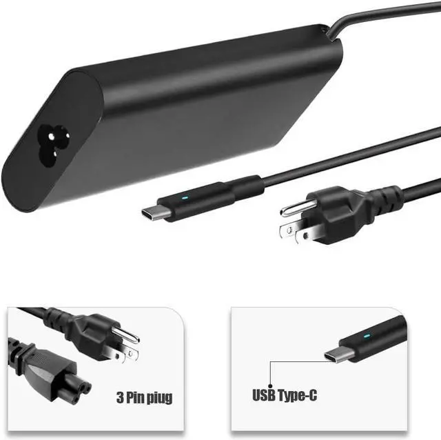 Alt view image 3 of 5 - 130W USB C Laptop Charger Fit for Dell Xps 15 17 9500 9510 9520 9530 9540 9575 2-in-1 9700 9710 9720 9730 P91F P31F P73F P92F Laptop Computer Power Supply Adapter Cord