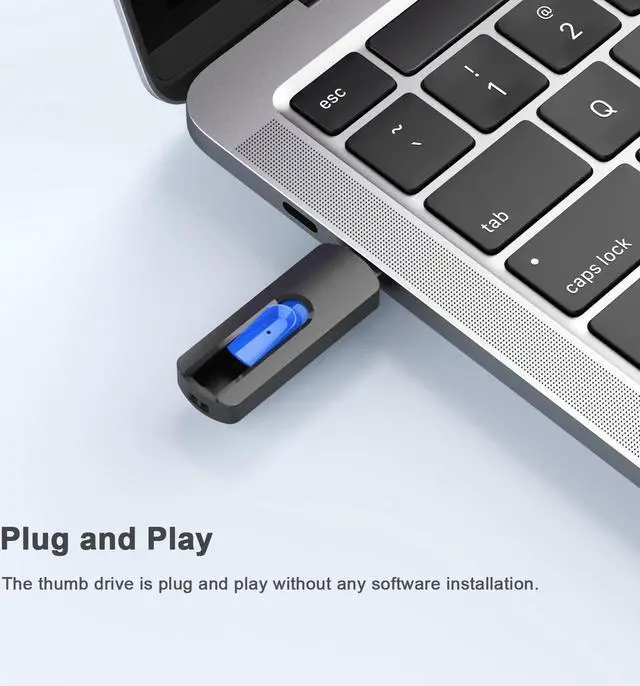 Alt view image 5 of 5 - JUANWE 32GB Flash Drive 3.0 USB 5 Pack Thumb Drive Retractable Slide Memory Sticks for Computers Bulk USB Jump Drive Data Storage Pen Drive Blue