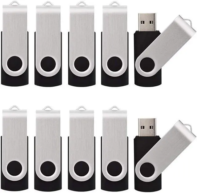 Main image of KALSAN 10 Pack 8GB USB Flah Drive USB 2.0 USB Memory Stick-Black