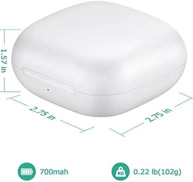 Alt view image 5 of 5 - Charging Case Replacement Compatible with Powerbeats Pro Charger with Bluetooth Pairing Sync Button & 700mAh Built-in Battery (Not Include Power Beats Earbuds) White