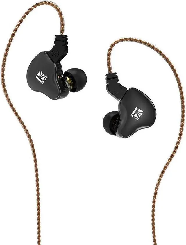 Main image of Kinboofi KBEAR KS2 in-Ear Monitors, Stereo Wired Headphones in-Ear Headphone, Noise Cancelling Sport Hybrid HiFi Earbuds Earphone with 2 PIN Removeable Cable for Audiophile (no Mic, Black)
