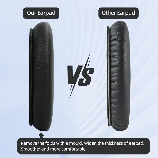 Alt view image 3 of 5 - Laselan Replacement Headband Cushion and Earpads for Bose QC35 QC45 Headphones with Noise Isolation Memory Foam (Black)