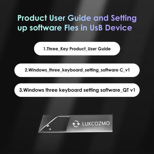 Alt view image 3 of 5 - LUKCOZMO Macro Pad Macro Keyboard Programmable Keypad Customized 3-Key Mini Mechanical Gaming Keyboard, One Handed Keyboard RGB LED Backlit OSU Multifunctional Macropad wtih Knob Type C 1m Cable Black
