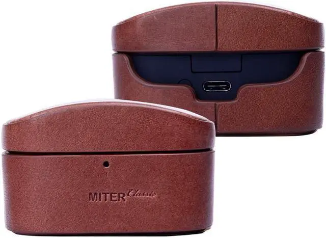 Alt view image 3 of 5 - MITER CASE for Sony WF-1000XM5 Earphone, Handmade case Cover Made with Italian Buttero Leather for WF1000XM5 (Wine)