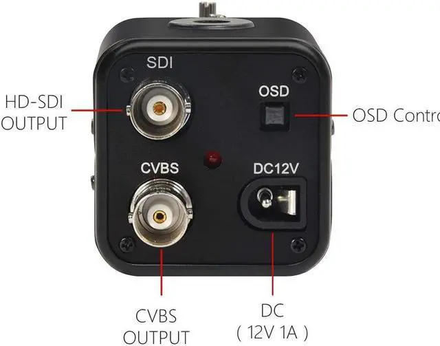 Alt view image 3 of 5 - MOKOSE SDI Camera, HD-SDI 2 MP 1080P HD Digital CCTV Security Camera, 1/2.8 High Sensitivity Sensor CMOS with 5-50mm Manual Varifocal HD Lens