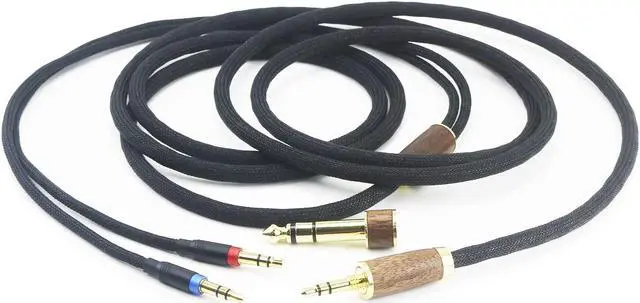 Alt view image 2 of 5 - NewFantasia 10ft 6N OCC Copper Silver Plated Upgrade Audio Cable 3.5mm Male and 6.35mm Adapter Compatible with Hifiman Ananda, Arya, Sundara, HE400SE, HE4XX, Edition XS Headphone (2 x 3.5mm Version)