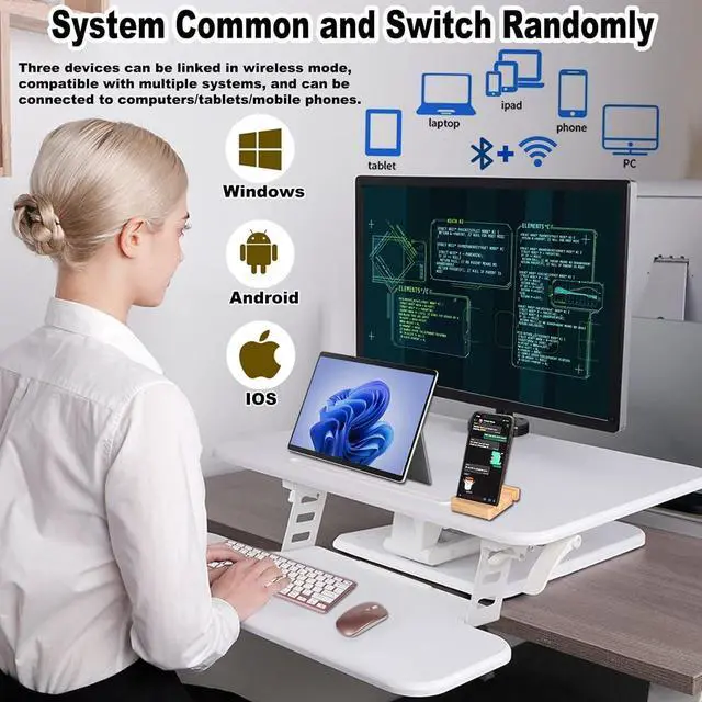 Alt view image 3 of 5 - Wireless Keyboard and Mouse Combo,2.4G USB Cordless Mouse and Keyboard,3 Adjustable DPI Rechargeable Bluetooth Mouse,Keyboard Mouse Set with USB Receiver for Windows/Computer/PC/Laptop/DesktopGrey