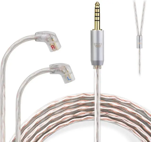 Main image of okcsc QDC to 4.4MM Upgraded Replacement Cable for QDC Earphones Cable 4 Core for ZSN Pro ZS10 Pro NF2u KZ ZSX AS16 CA4 A10 QDC IEMs 3.94FT