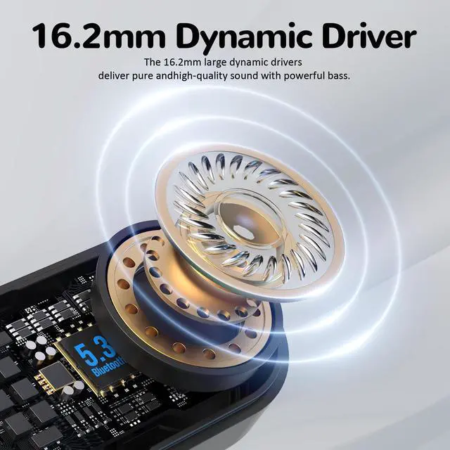 Alt view image 2 of 5 - Open Ear Headphones Bluetooth 5.3, Touch Control True Wireless Sports Headphones, Open Ear Earbuds with Enhanced Bass, 50 Hours Playtime, 120deg Angle Adjustment for Sports, Driving, Office, Workout