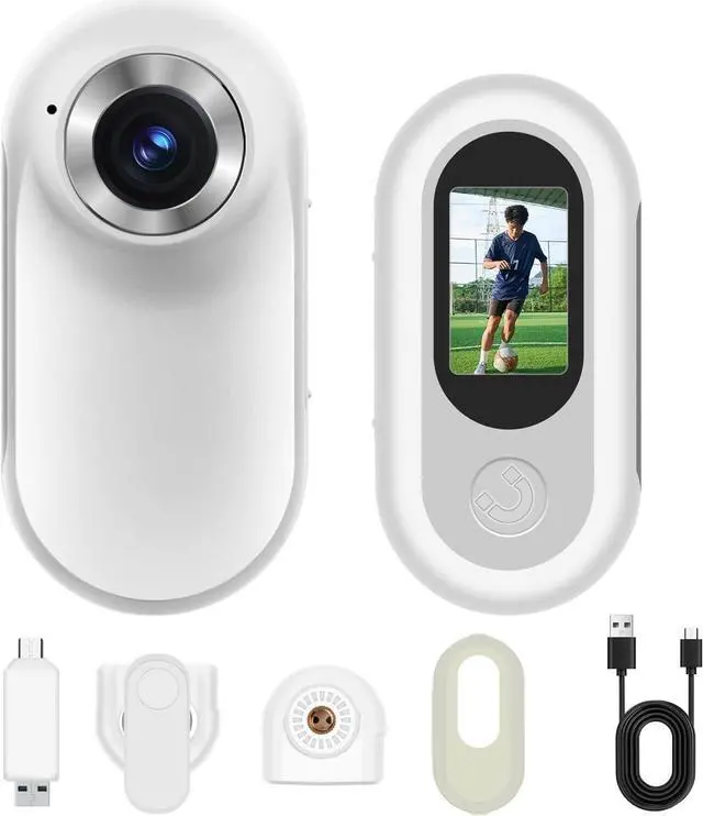 Main image of X W EI UNION Small Video Recorder with Screen Mini Body Camera with Audio Scerect Camera Spy Hidden Cam Pocket Camera Security Camera Wearable Police Cam Law Enforcement, no WiFi Needed