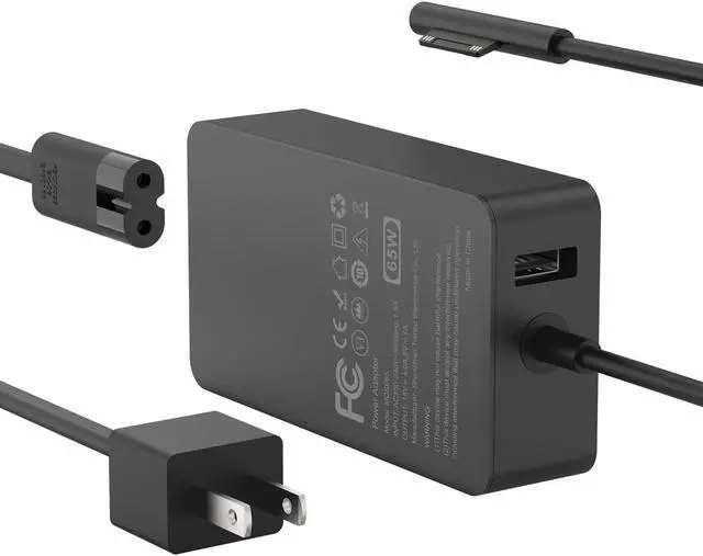 Main image of 65W Surface Pro Laptop Charger for Microsoft Surface Pro 10, 9, 8, 7+, 7, 6, 5, 4, 3, X, Windows Surface Laptop 6, 5, 4, 3, 2, 1, Surface Go Tablet, Surface Book 3, 2, 1, Support 44W, 36W, LED, 10FT
