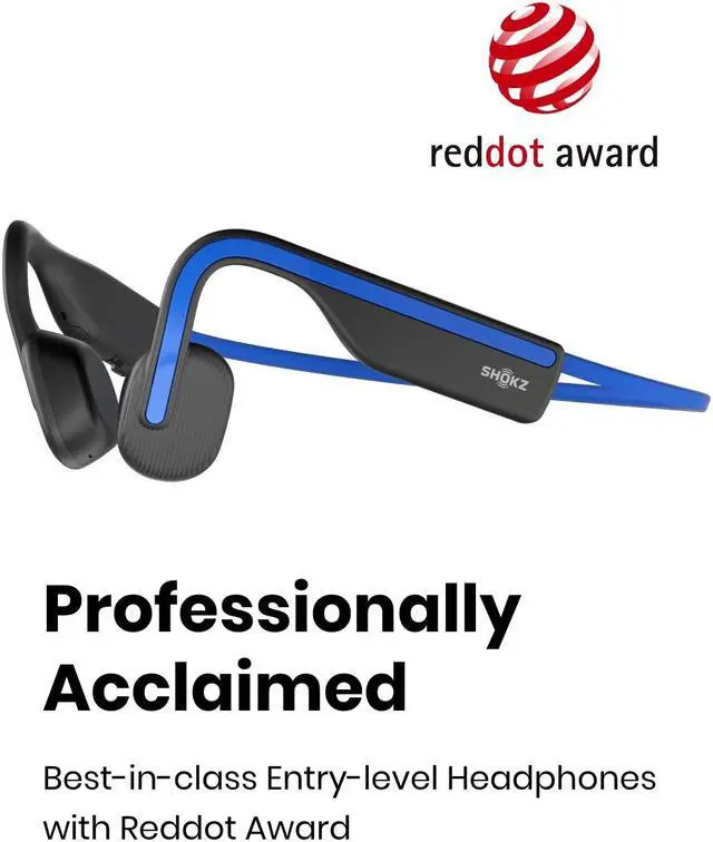 Alt view image 4 of 5 - SHOKZ (AfterShokz OpenMove - Open-Ear Bluetooth Sport Headphones - Bone Conduction Wireless Earphones - Sweatproof for Running and Workouts, with Sticker Pack