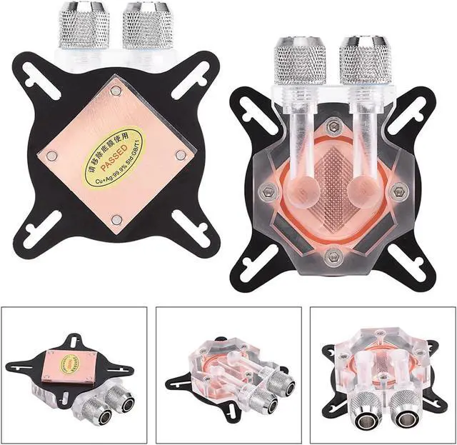 Alt view image 3 of 5 - SUNGOOYUE GPU Water Cooling Block Kit, Red Copper Base, 40mm x 40mm, Fits 43x43mm, 48x48mm, 53x53mm, 62x62mm GPUs, Desktop & Gaming Laptop Compatible