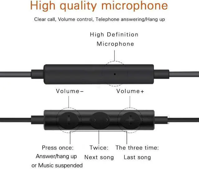 Alt view image 4 of 4 - MAXROCK iPhone 13/14 Earphones Wired in Ear Sleep Lightning Earbuds (Apple MFi Certified) Sleep Headphones with Microphone/Remote for iPhone 12/11/Pro Max/Xr/Xs Max/X/8/7 - Black