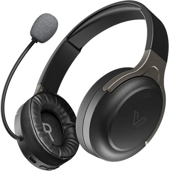 Main image of VOXii Auditory Feedback Wireless Headphones - Brain Training Bluetooth Headphones, Enhanced Speech, Language, Memory and Attention, for You and Your Children, Help with Autism ADHD (Black)