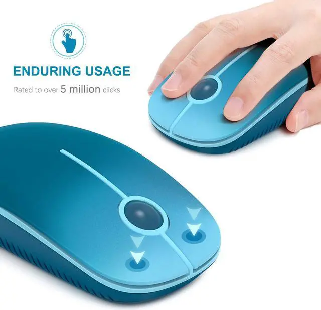 Alt view image 3 of 5 - VssoPlor Wireless Mouse, 2.4G Slim Portable Computer Mice with Nano Receiver for Notebook, PC, Laptop, Computer