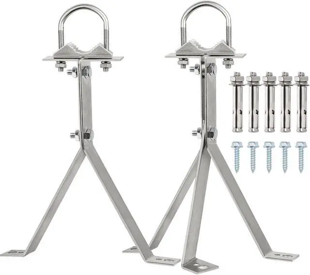 Main image of XRDS-RF Antenna Wall Mount 14 Inch Heavy-Duty Stand Off Wall Mast Mount Windproof Antenna Mounting Bracket for TV Antenna Mast (3-Leg + 2-Leg)