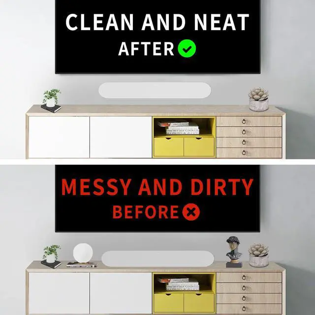 Alt view image 3 of 5 - Yibracki Heavy Duty Soundbar Mount for Sonos Ray Wall Mount - Floating Sound Bar Mounts for Sonos Ray Mount Under TV Mounting Bracket Easy to Install, White