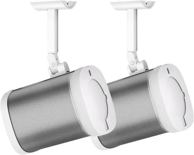 Main image of notiela Speaker Wall Mount and Ceiling Mount for Sonos One, One SL, Play 1 - Swivel & Tilt Adjustable Brackets for Sonos One, One SL, Play:1 Speaker Mounts, 2 Pack, White
