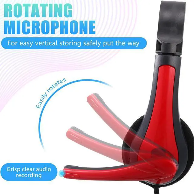 Alt view image 4 of 5 - Yunsailing 20 Pack Classroom Headphones with Microphone - 3.5mm Jack Plug Students On-Ear Wired Headsets Earphones Bulk for School Office Computer, Laptop & Phone(Multicolor)