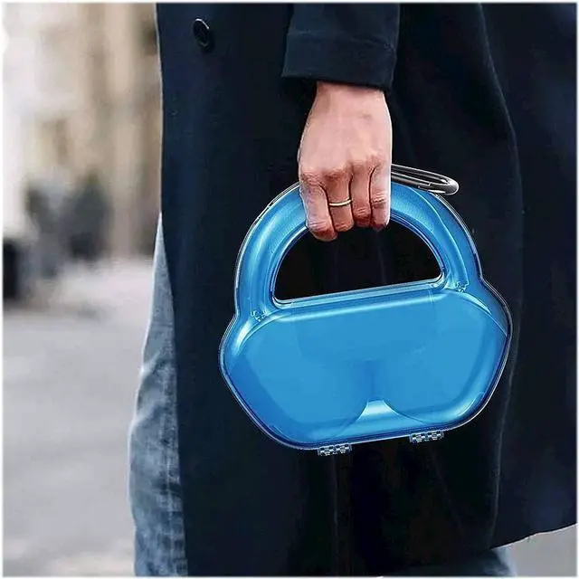 Alt view image 5 of 5 - SaharaCase Travel Carry Case for Apple AirPods Max [Shockproof Bumper] Rugged Protection Anti-Slip Grip (Matte Blue)