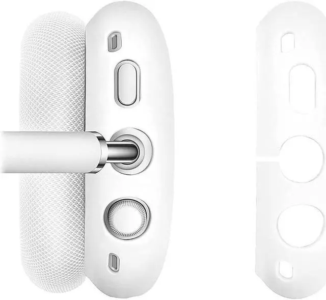 Alt view image 5 of 5 - SaharaCase Silicone Combo Kit Case for Apple AirPods Max Headphones [Rugged] Headphone Protection Antislip Grip Slim Fit (White)
