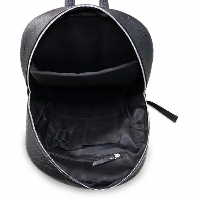 Alt view image 2 of 5 - jaald 18" Black Genuine Leather Laptop Backpack Water Resistant Casual Office Work College Bookbag Comfortable Lightweight Travel Rucksack Men