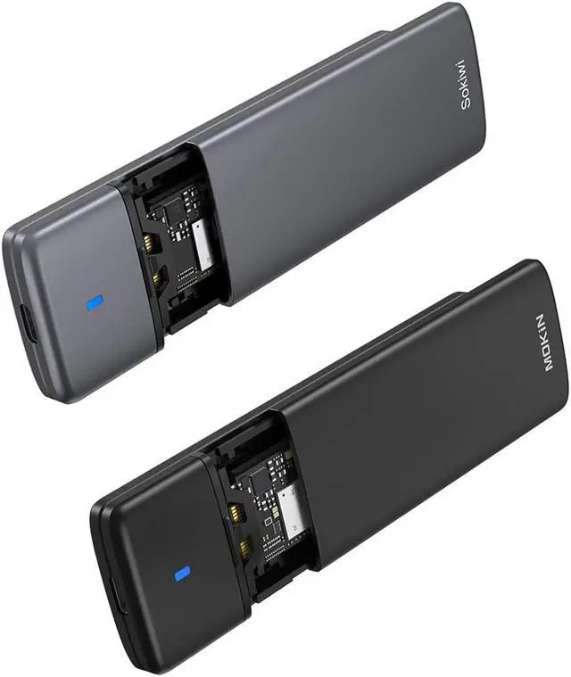 Main image of M.2 NVME NGFF SSD Enclosure Adapter Tool-Free, RTL9210B Chips, USB C 3.1 Gen 2 10Gbps NVME, 6Gbps SATA PCIe M-Key(B+M Key), Support UASP Trim for SSD Size 2230/2242/2260/2280