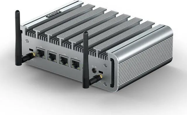 Main image of HYSTOU Mini Computers Fanless Firewall: Alder Lake N100 Mini PC Fanless 8GB Ram DDR5 128GB NVMe SSD Firewall Appliance Router for Home