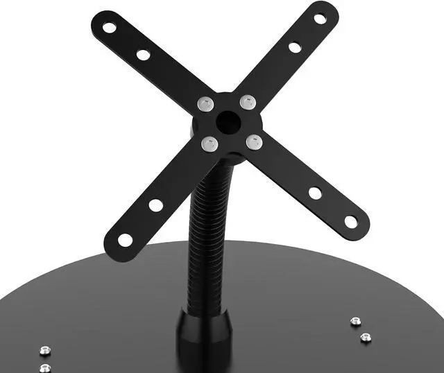 Alt view image 4 of 5 - Customizable Graphic Kiosk  CTA Aluminum Floor Stand Workstation for Trade Shows with Graphic Slot for Branded Content for VESA-Compatible Enclosures, Cases, and Tablets (ADD-PARAF1V)  Black