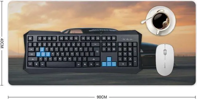 Alt view image 2 of 5 - Large Mouse Pad Gaming Cool R33 Racing Car JDM Sunset Car Desk Mat Long Big Mousepad Extended Keyboard Computer Pad Office Desk Organizers and Accessories 35.4 x 15.7 inch