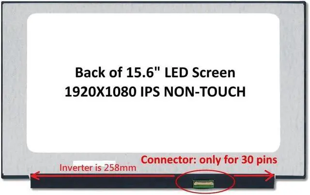 Alt view image 4 of 5 - FULLCOM New LCD Replacement Screen 15.6 Inch N156HCA-EAB FHD 1920x1080 IPS 30 Pin Matte for HP OMEN L51625-JD1 for Laptop/Display/Screen/LCD Application