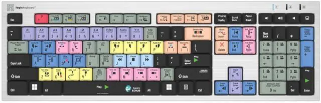 Main image of Logickeyboard 'Slimline' Designed for Editing in Grass Valley Edius  p/n LKBU-EDIUS-AJPU-US