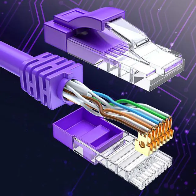 Alt view image 4 of 5 - Maximm Cat 6 Ethernet Cable 200 Ft, 100% Pure Copper, Cat6 Cable LAN Cable, Internet Cable, Patch Cable and Network Cable - UTP (Purple) 200 Feet