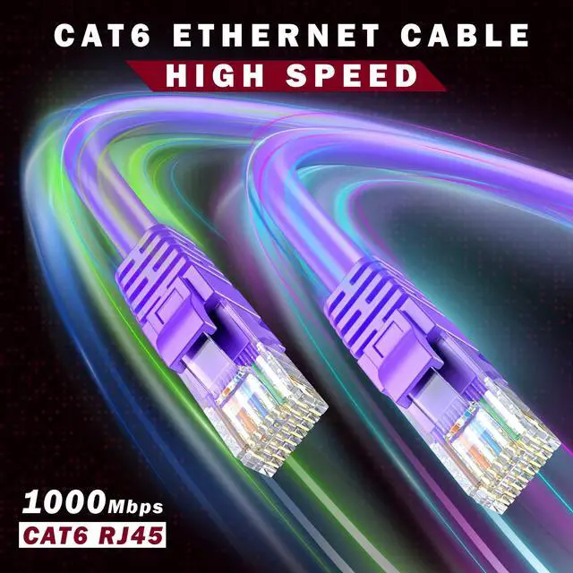 Alt view image 5 of 5 - Maximm Cat 6 Ethernet Cable 200 Ft, 100% Pure Copper, Cat6 Cable LAN Cable, Internet Cable, Patch Cable and Network Cable - UTP (Purple) 200 Feet