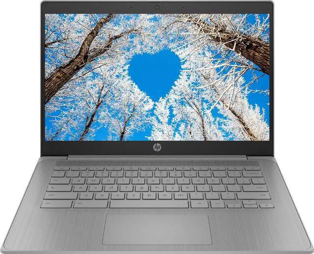 Main image of HP Flagship Chromebook 14 HD Student Laptop, Intel Pentium Quad-Core N4120 Processor, 4GB RAM, 64GB eMMC, Wi-Fi 5, Webcam, Bluetooth, Zoom Meeting, Chrome OS, w/GM Accessory