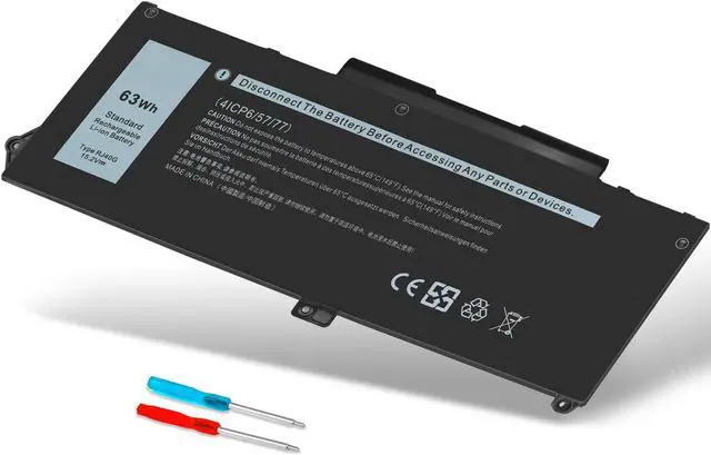 Main image of 63Wh RJ40G Laptop Battery Li-Polymer Replacement for Dell Latitude 14 5420 15 5520 Precision 15 3560 P137G P137G001 P104F P104F001 P104F002, fit for RJ4OG 01K2CF 075X16 WY9DX 0WK3F1 0M3KCN 005R42
