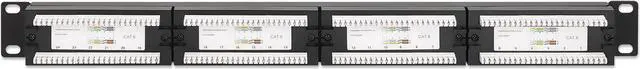 Alt view image 5 of 5 - MANHATTAN 24-Port Network Patch Panel Cat-6  1U UL Listed - Rackmount Wall Mount  Cable Management Bar  Rack Mount Hardware - Installer Grade 3µ Gold Plated Contacts - Lifetime Mfg Warranty 720786