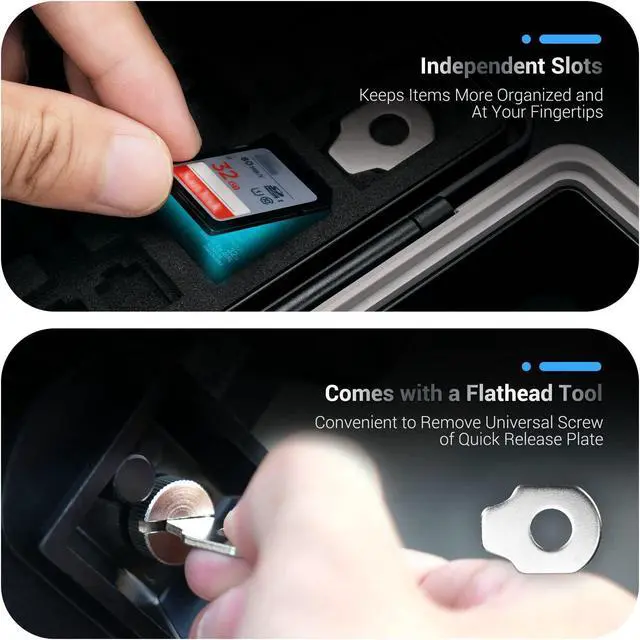 Alt view image 5 of 5 - JJC 3IN1 SD Card Reader for iPhone iPad MacBook+Camera Battery and Memory Card Case