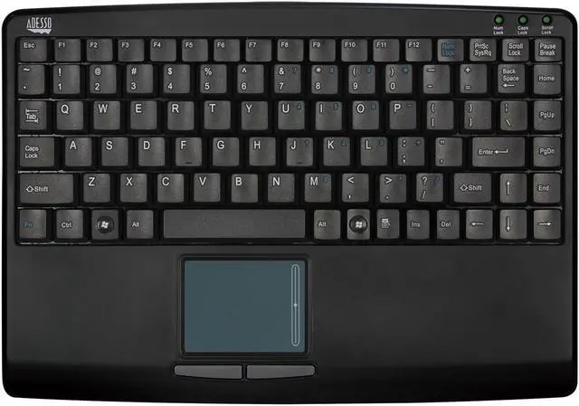 Main image of Adesso AKB-410UB - SlimTouch Mini USB Keyboard with Built-in Touchpad