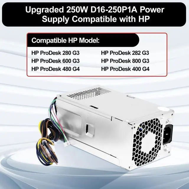 Alt view image 2 of 5 - LXun Upgrad D16-250P1A L08417-002 250W Power Supply Compatible with HP ProDesk 280 282 600 800 G3 480 400 G4 PCH022 L08417-004 901760-002 901761-001 901760-001 PA-2251-5 D16-250P2A Power Supply