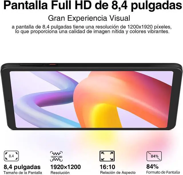 Alt view image 2 of 5 - DOOGEE T20 Mini Tablet,8 Inch Android 13 Tablets Octa Core 9GB(4+5GB) + 128GB ROM Expand 1TB, FHD Display, 5060mAh Battery, Face Unlock, WiFi 2.4G/5G Tablet, Dual Camera 13MP+5MP